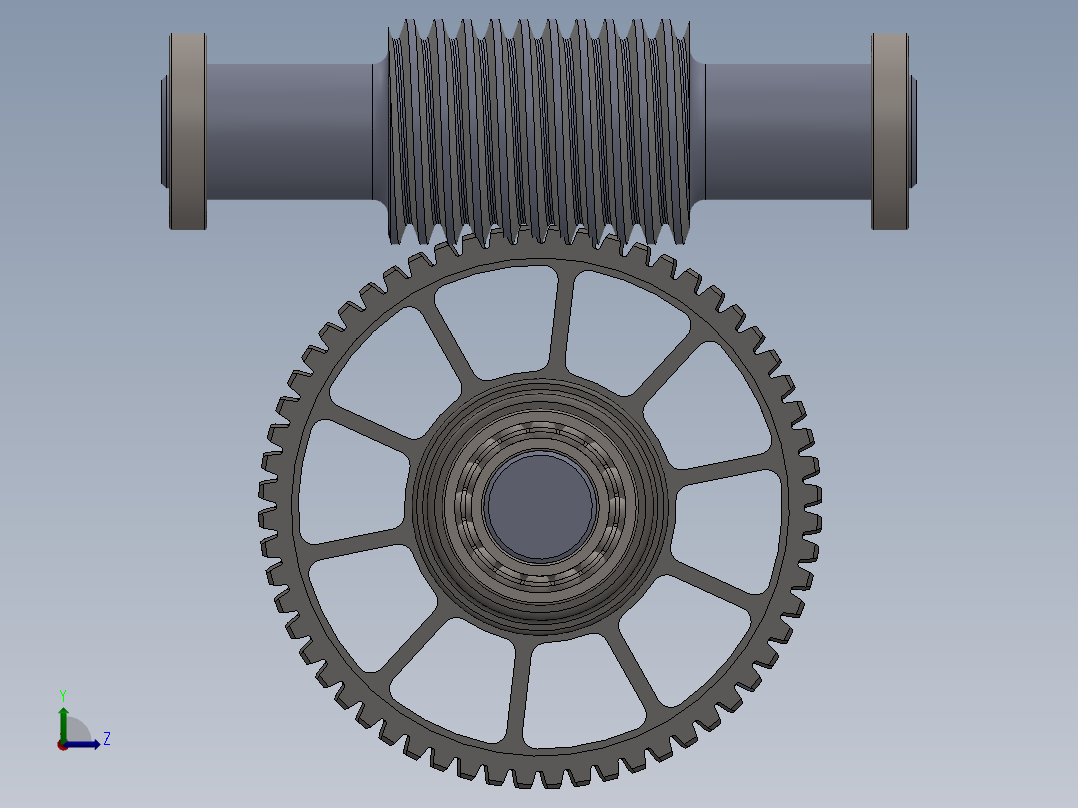 蜗轮蜗杆(42)左视图
