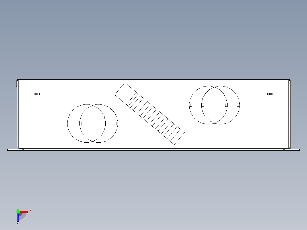 水连接控制箱俯视图
