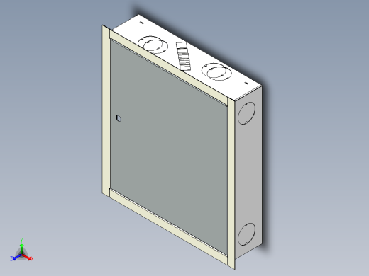 水连接控制箱正等轴测缩略图