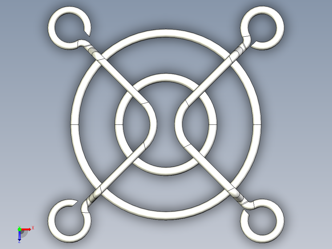 风扇格栅FG-04护网俯视图