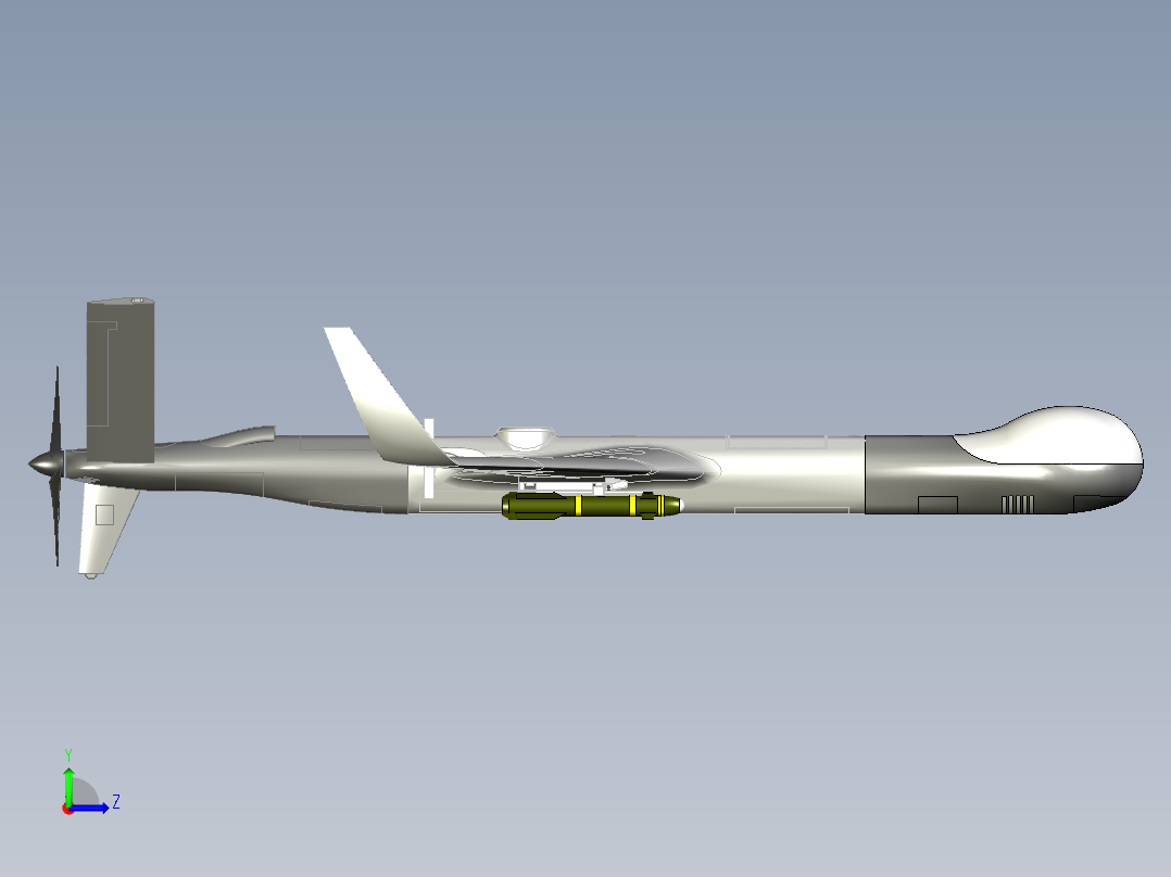 宁静无人战斗机  SW16左视图