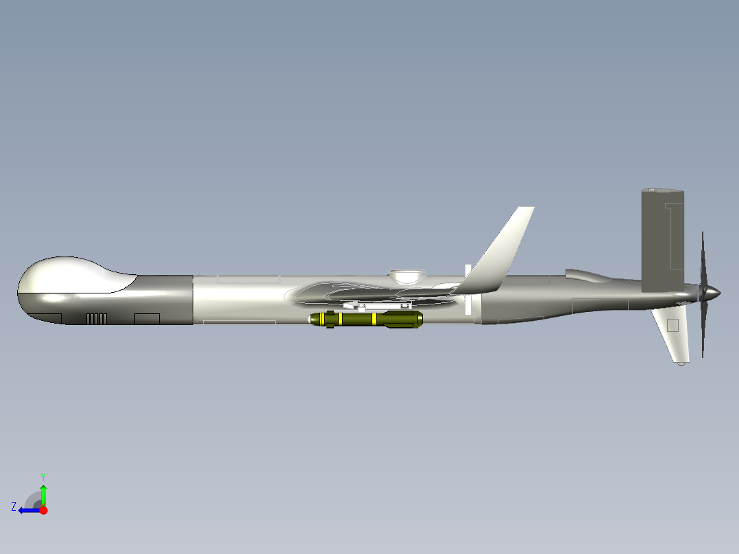 宁静无人战斗机  SW16右视图