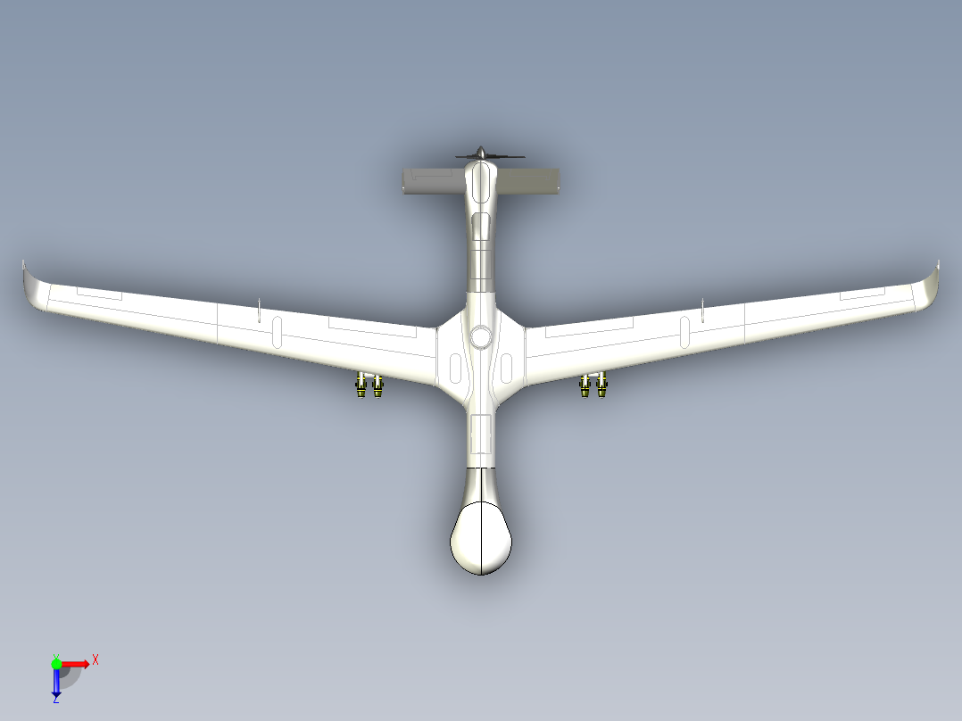 宁静无人战斗机  SW16俯视图