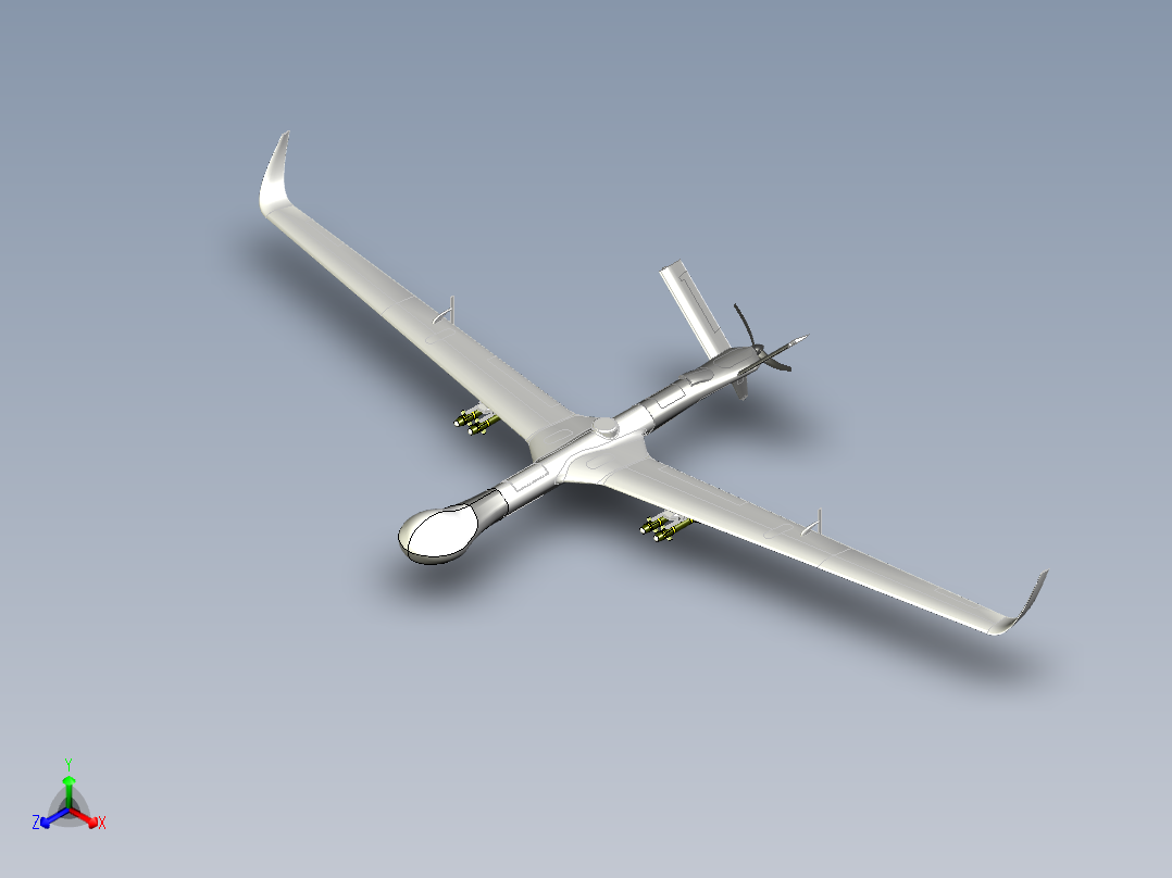 宁静无人战斗机  SW16正等轴测图