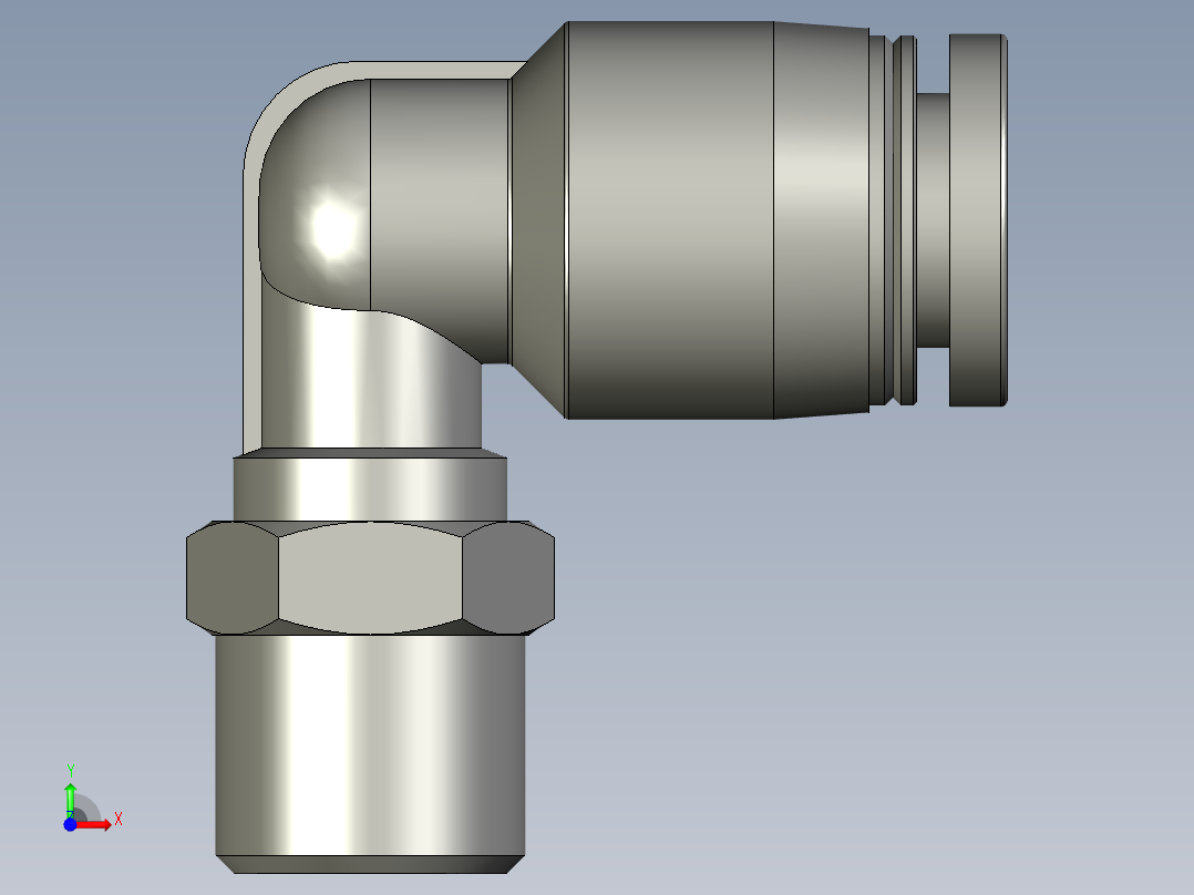 PL601管接头ZB前视图
