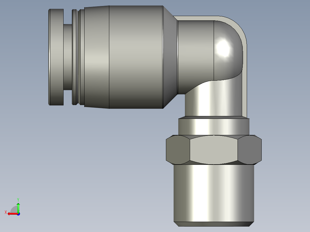 PL601管接头ZB后视图
