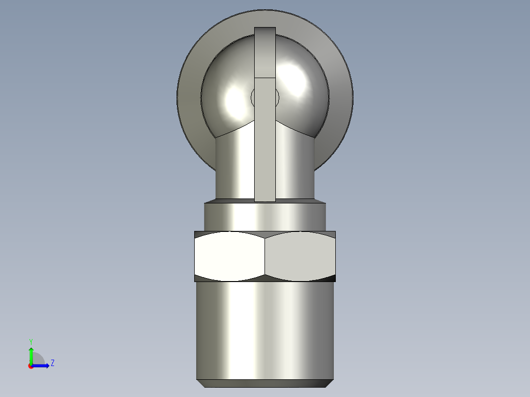 PL601管接头ZB左视图