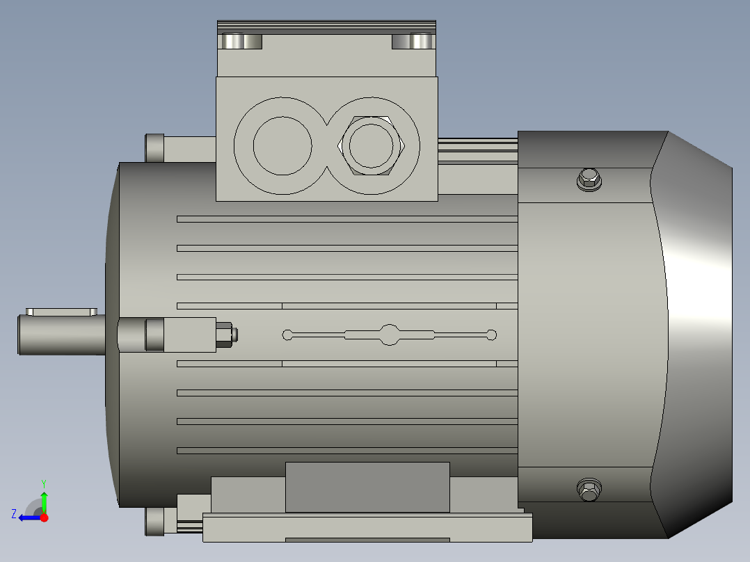 MS(H)-B3-三相异步电机MS7124-B3右视图