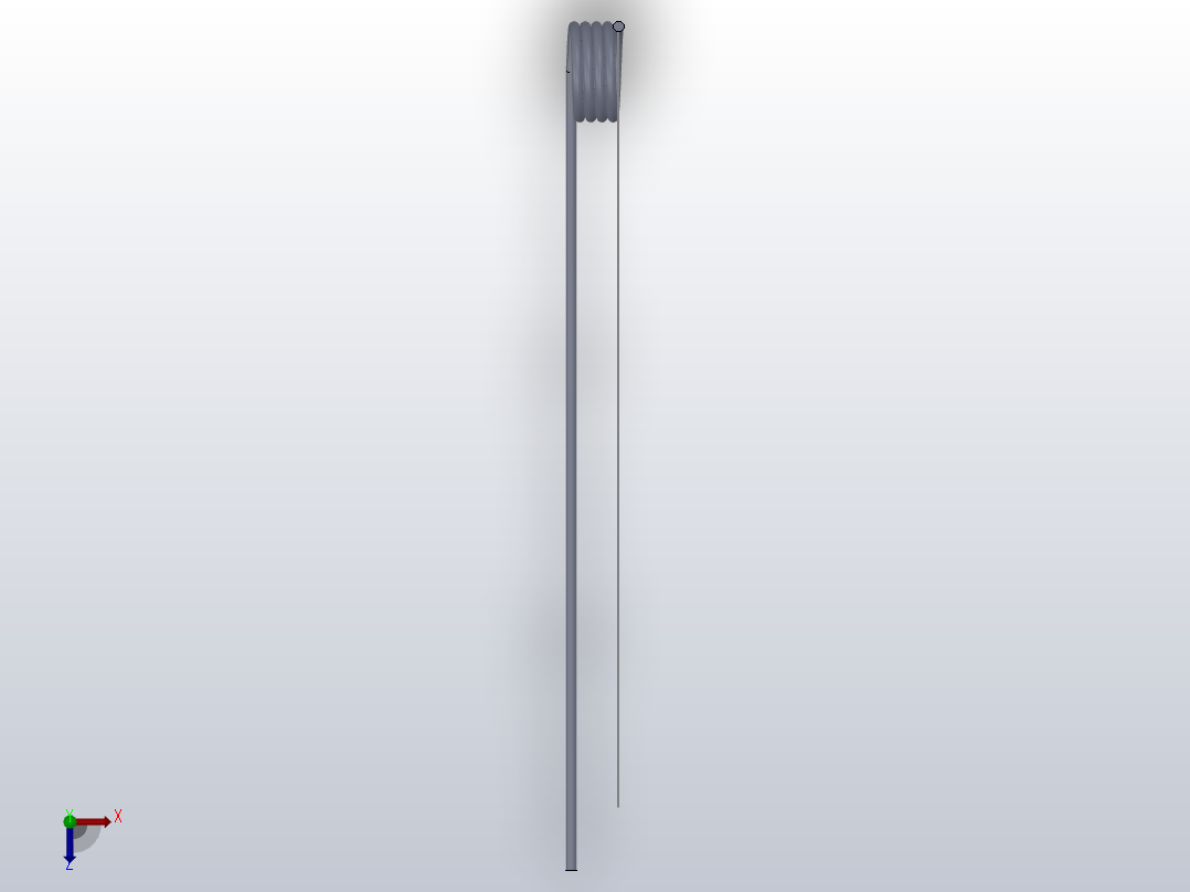 90度圆柱形扭转弹簧SCT90R-3-4-0.4俯视图