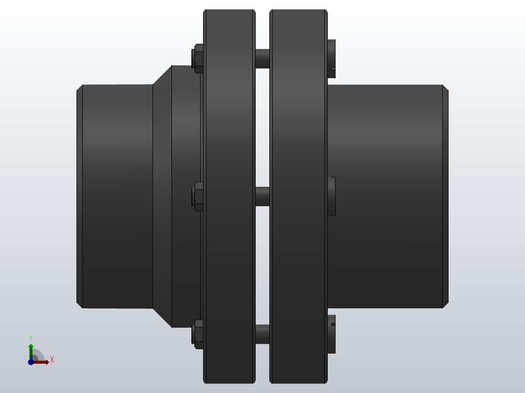 LT型弹性套柱销联轴器_LT5联轴器Z25×62／Z25×44前视图