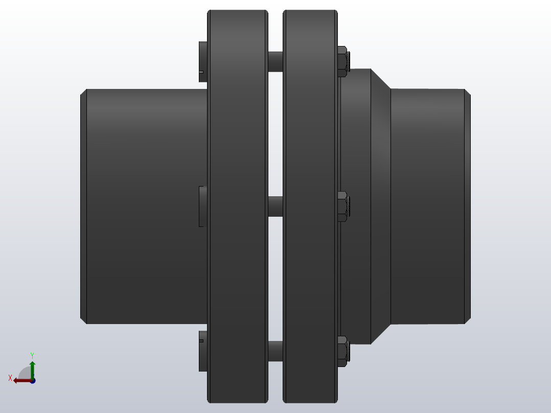 LT型弹性套柱销联轴器_LT5联轴器Z25×62／Z25×44后视图
