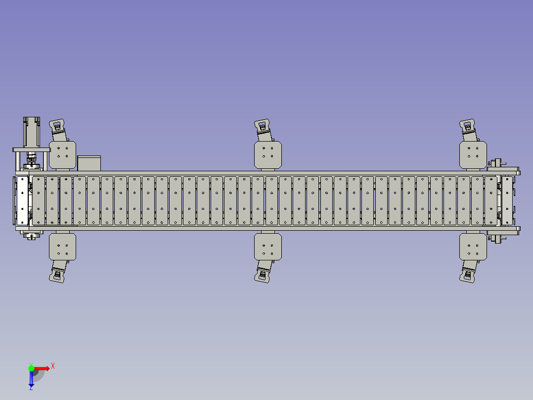 果蔬烘焙食品自动化输送包装线俯视图