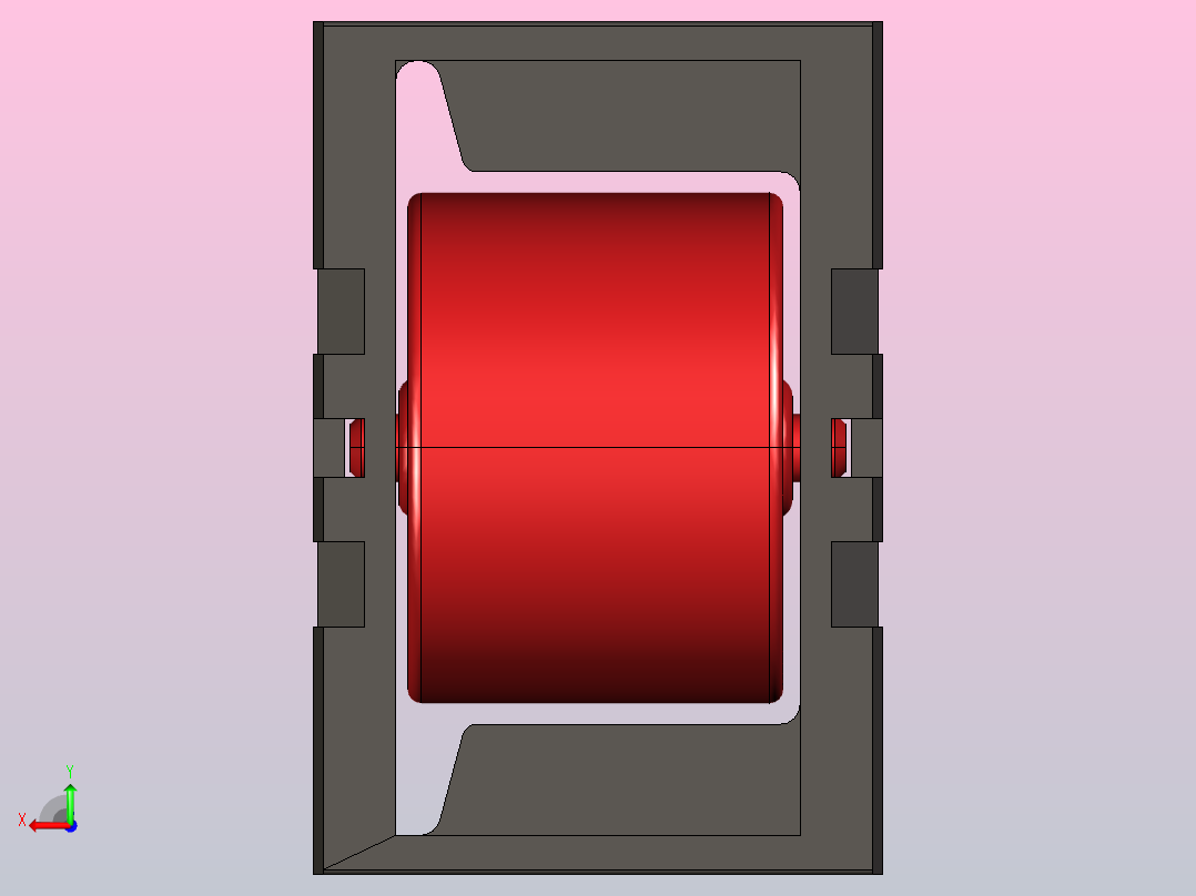 滚轮衬垫D30 红色后视图