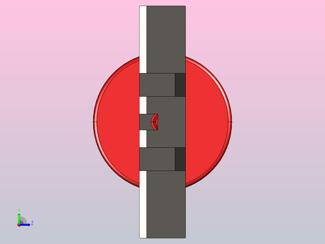 滚轮衬垫D30 红色左视图