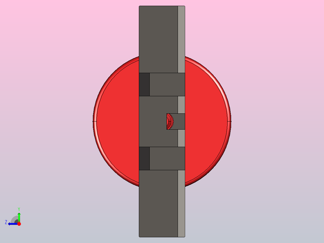 滚轮衬垫D30 红色右视图