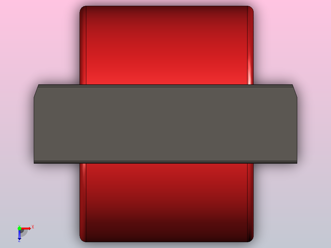 滚轮衬垫D30 红色俯视图