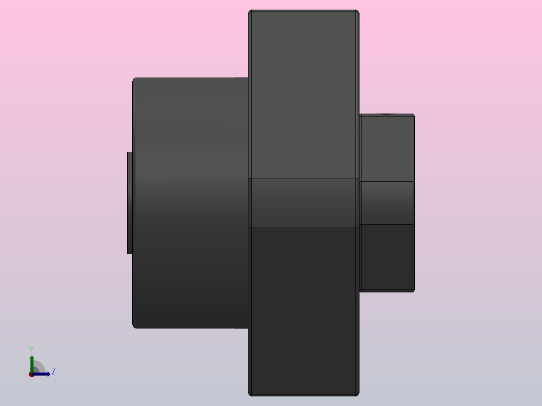 FK丝杆支撑座[FK17]左视图