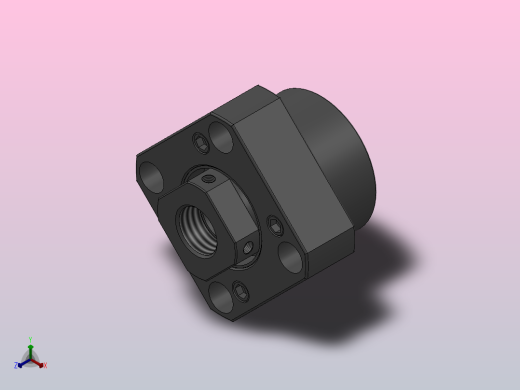 FK丝杆支撑座[FK17]正等轴测缩略图