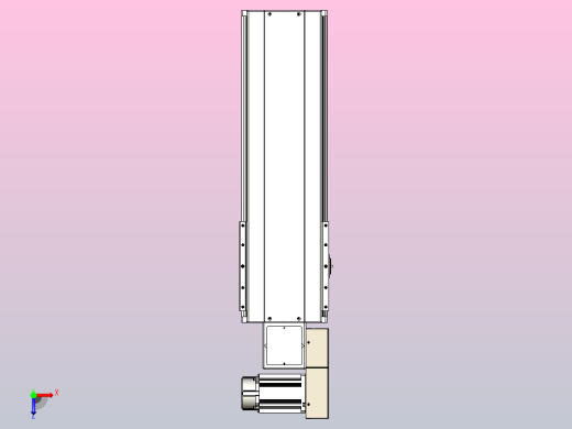 皮带直线轴半封闭可选导轨TPA-HNB-220D-176-L400-MR-Y-P1K-N3俯视缩略图