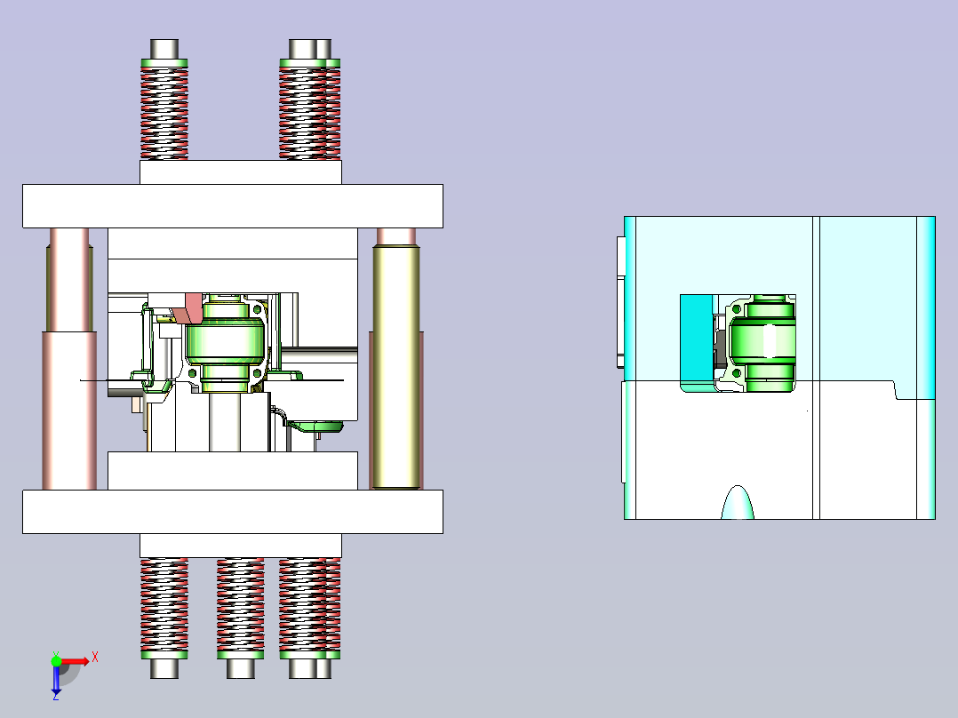 塑料切边模具设计俯视图