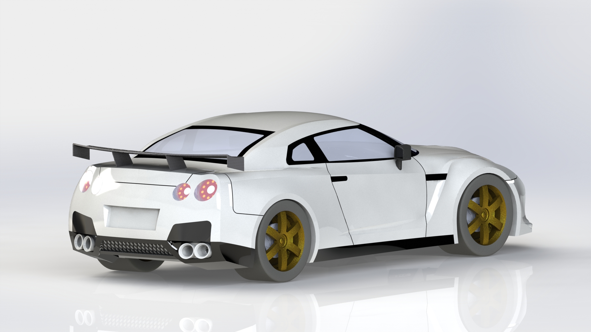 Nissan R35轿车外壳3D数模图纸 IGS格式