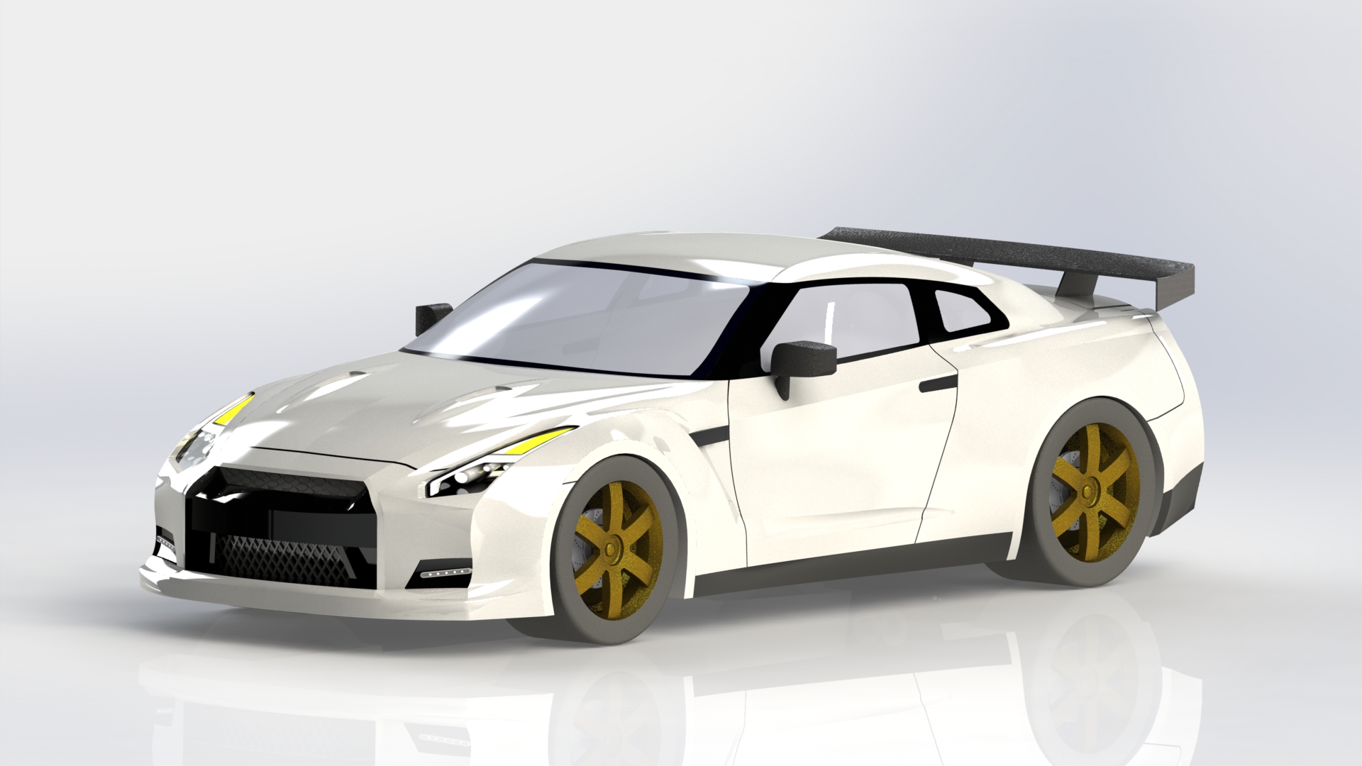 Nissan R35轿车外壳3D数模图纸 IGS格式