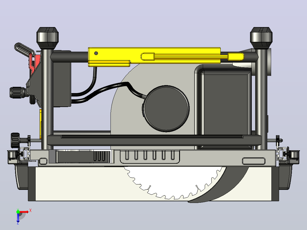 台锯DeWalt DWE7492俯视图