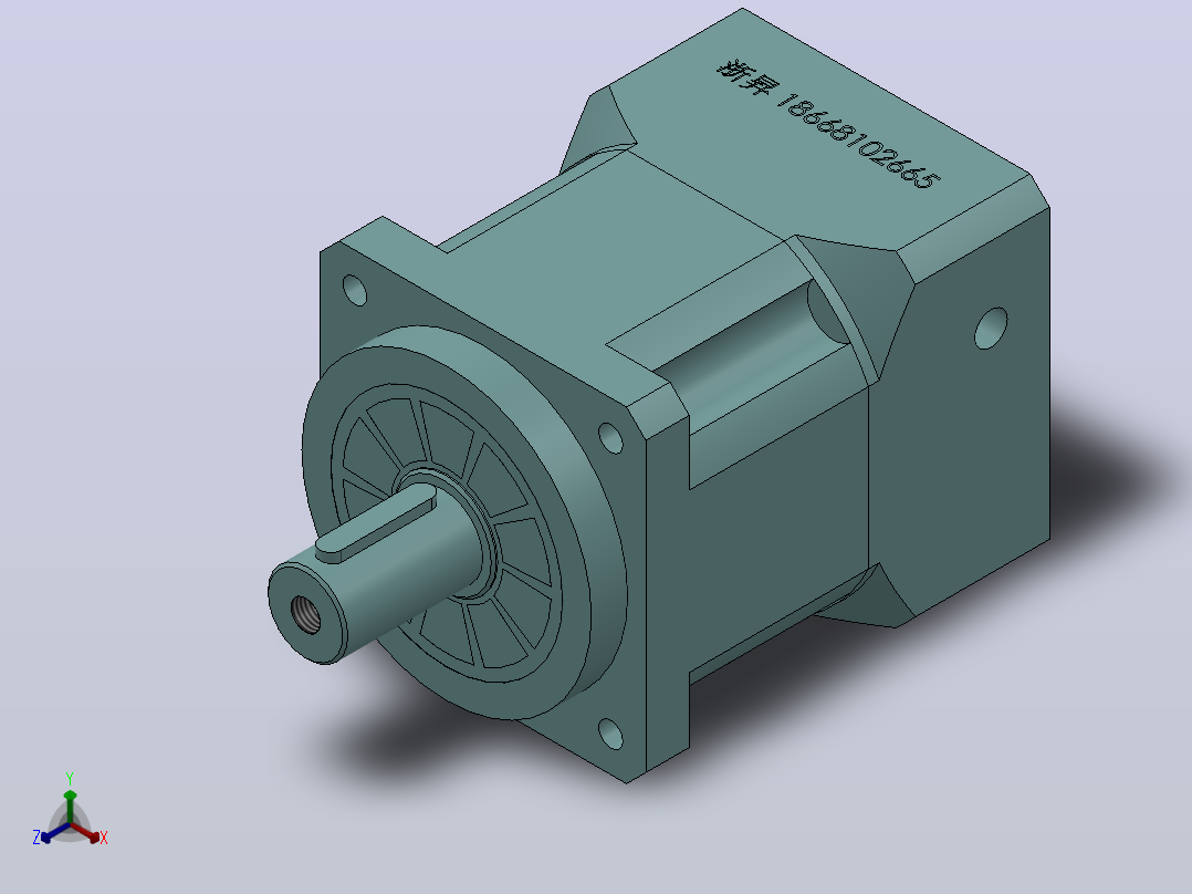 PLX90(孔输出)精密行星减速机[PLX90-4-S2-P2-22]主视图