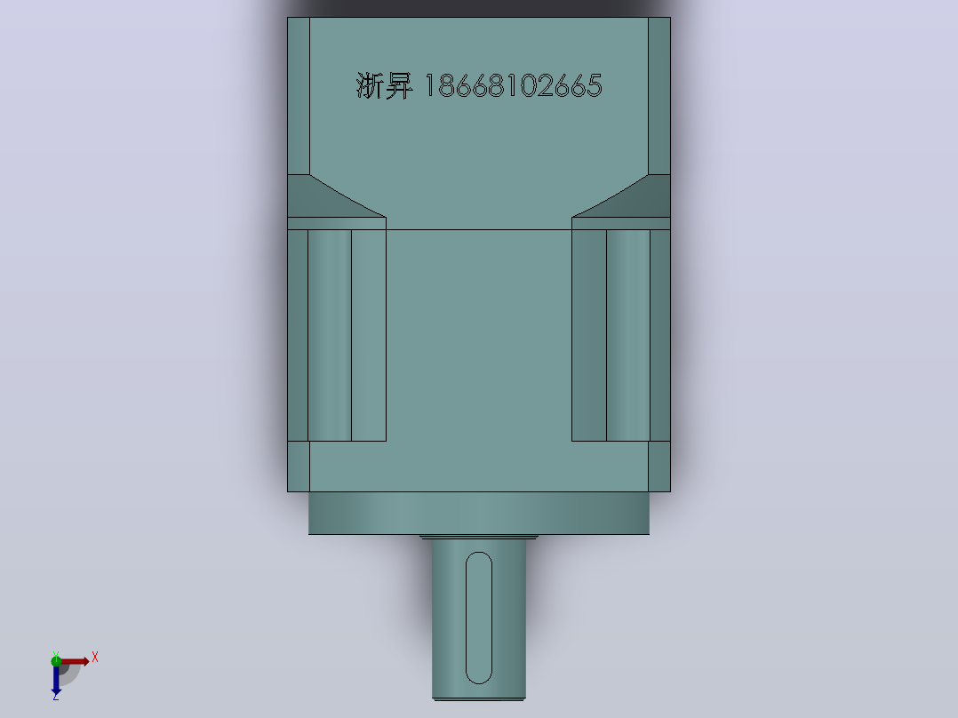 PLX90(孔输出)精密行星减速机[PLX90-4-S2-P2-22]俯视图
