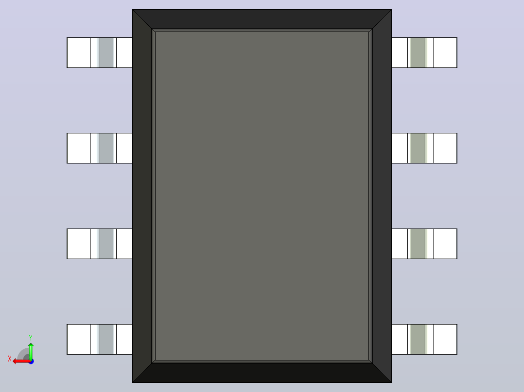 106x SOIC 封装（小外形集成电路）SOIC254P1030X508-8N后视图