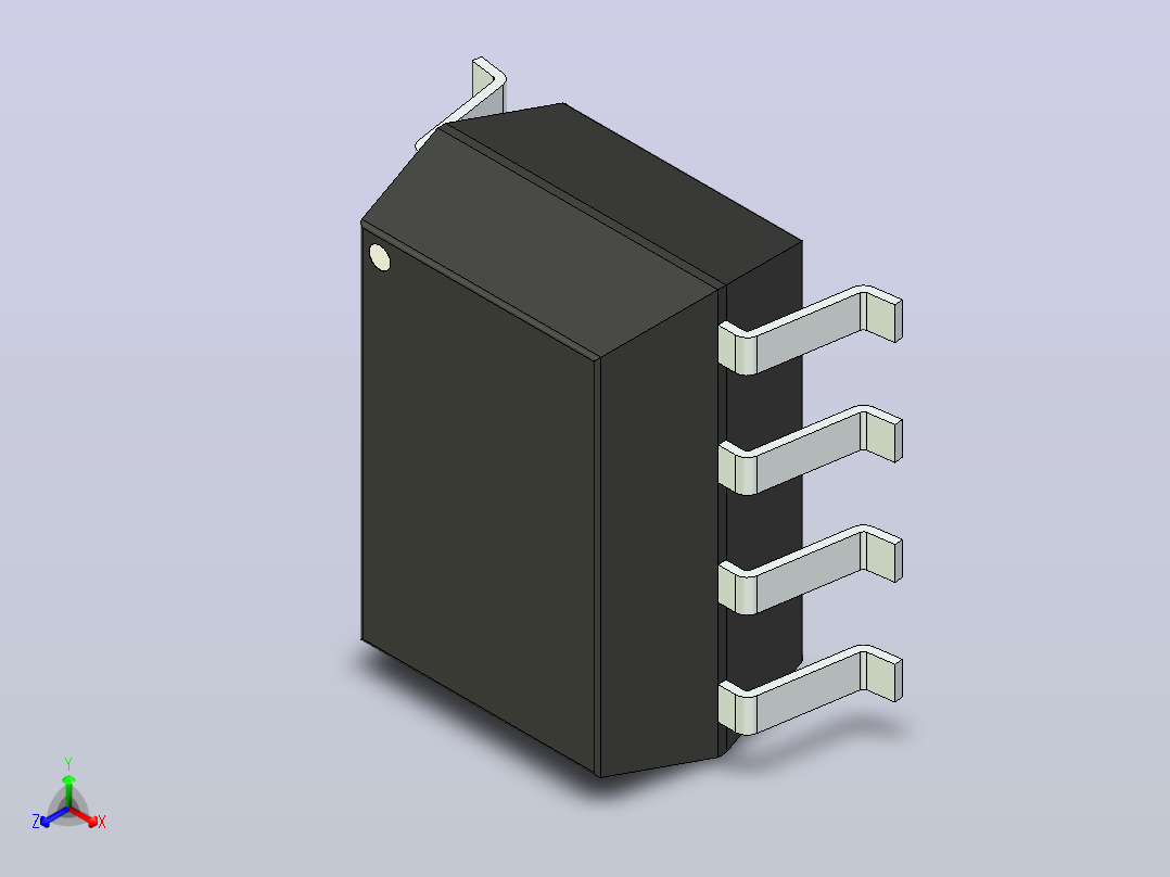 106x SOIC 封装（小外形集成电路）SOIC254P1030X508-8N正等轴测图