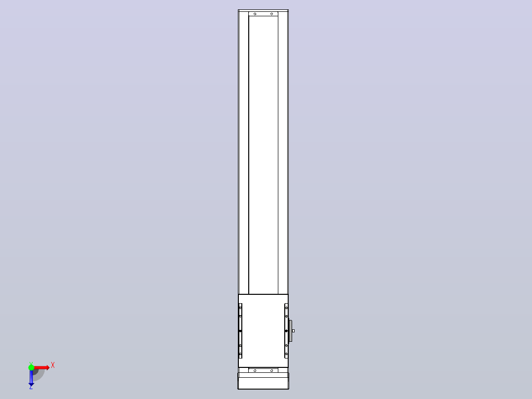 滚珠丝杠直线轴带导轨全封闭TPA-HCR-120D-1610C-L650-MP-C-P20-N3俯视图