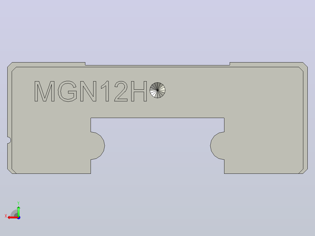 MGN12H滑块后视图