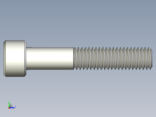 M8 x 1 25mm螺纹45mm长内六角螺钉.x_t左视缩略图