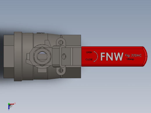FNW-FNW220ACH二片式内螺纹球阀俯视缩略图