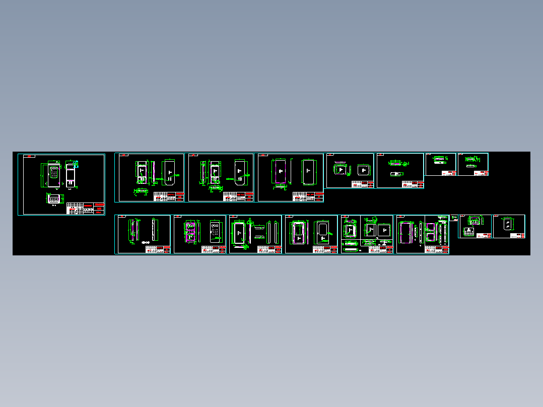 户外箱室外机箱机柜电气通讯箱不锈钢防雨帽cad图纸钣金板金素材