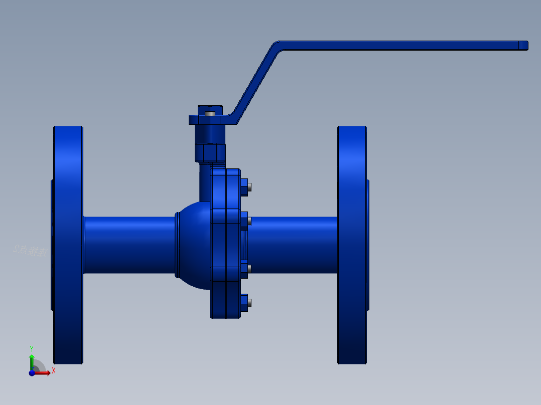 法兰球阀-铸铁 DN15-DN200前视图