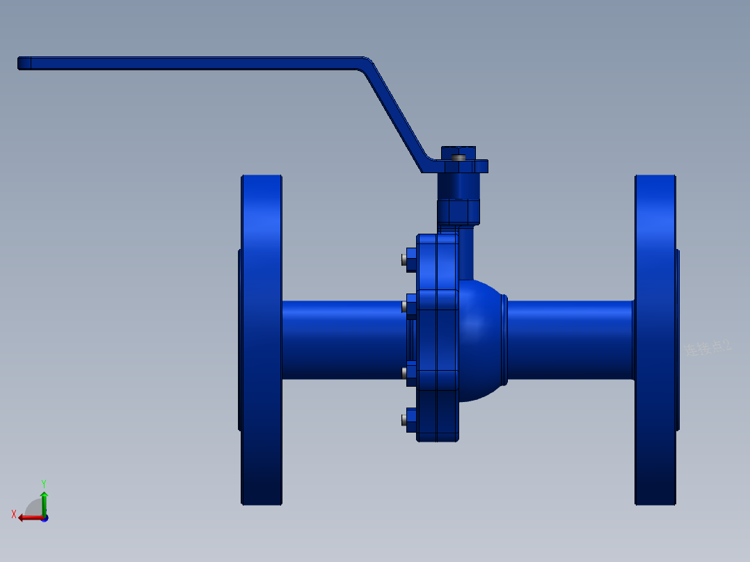 法兰球阀-铸铁 DN15-DN200后视图