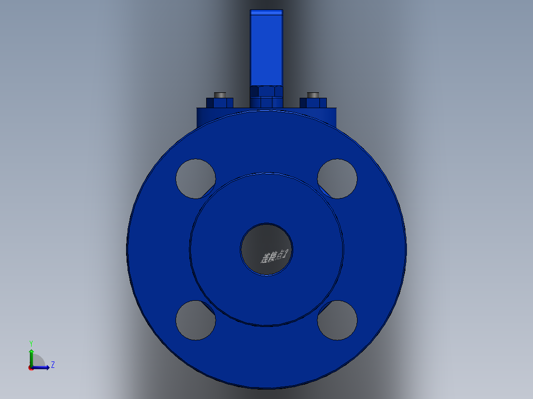 法兰球阀-铸铁 DN15-DN200左视图