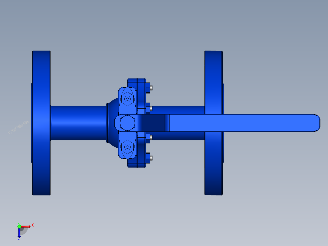 法兰球阀-铸铁 DN15-DN200俯视图