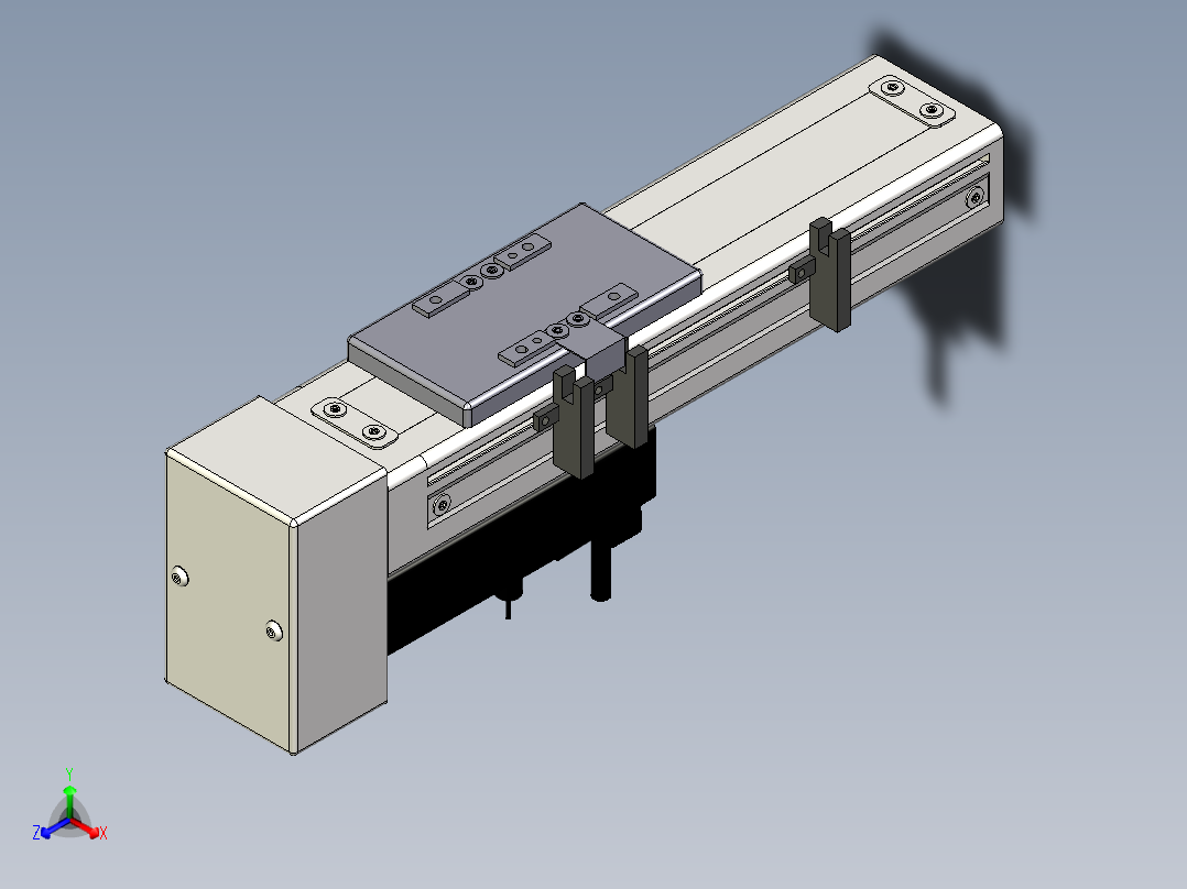 Toyo东佑达直线模组-ETH6-100-BM+煞車-M5正等轴测图