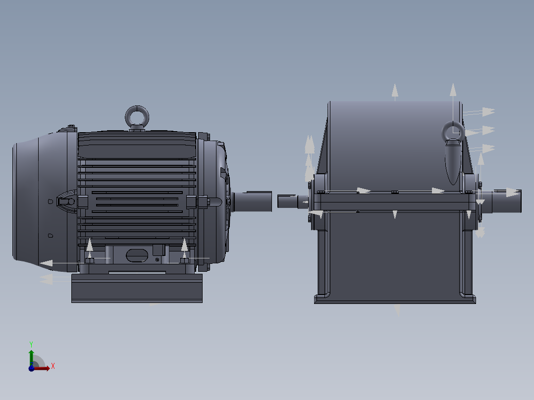 电机与减速机的完美结合前视图
