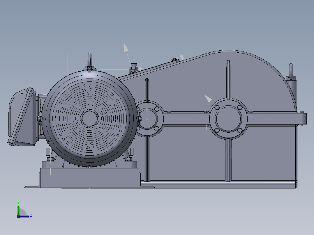 电机与减速机的完美结合左视图