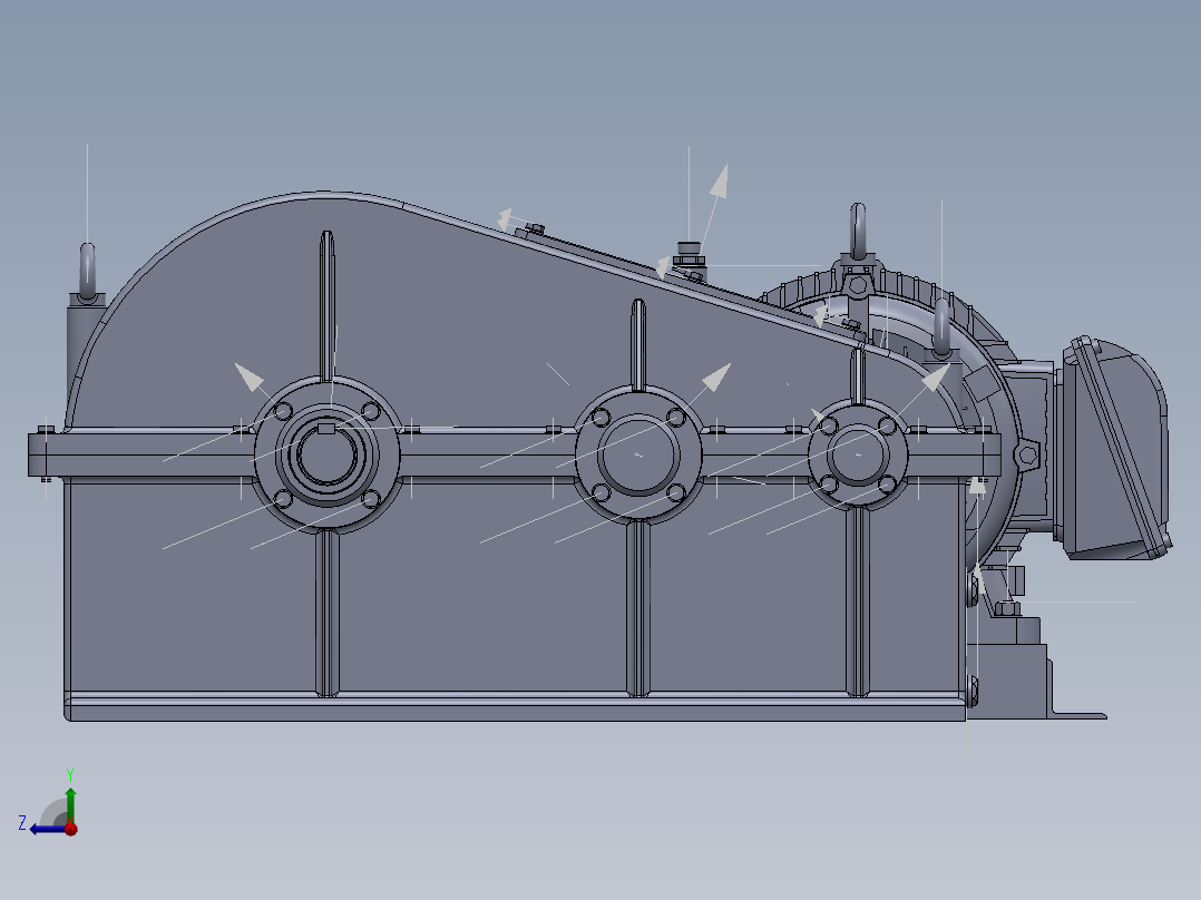 电机与减速机的完美结合右视图