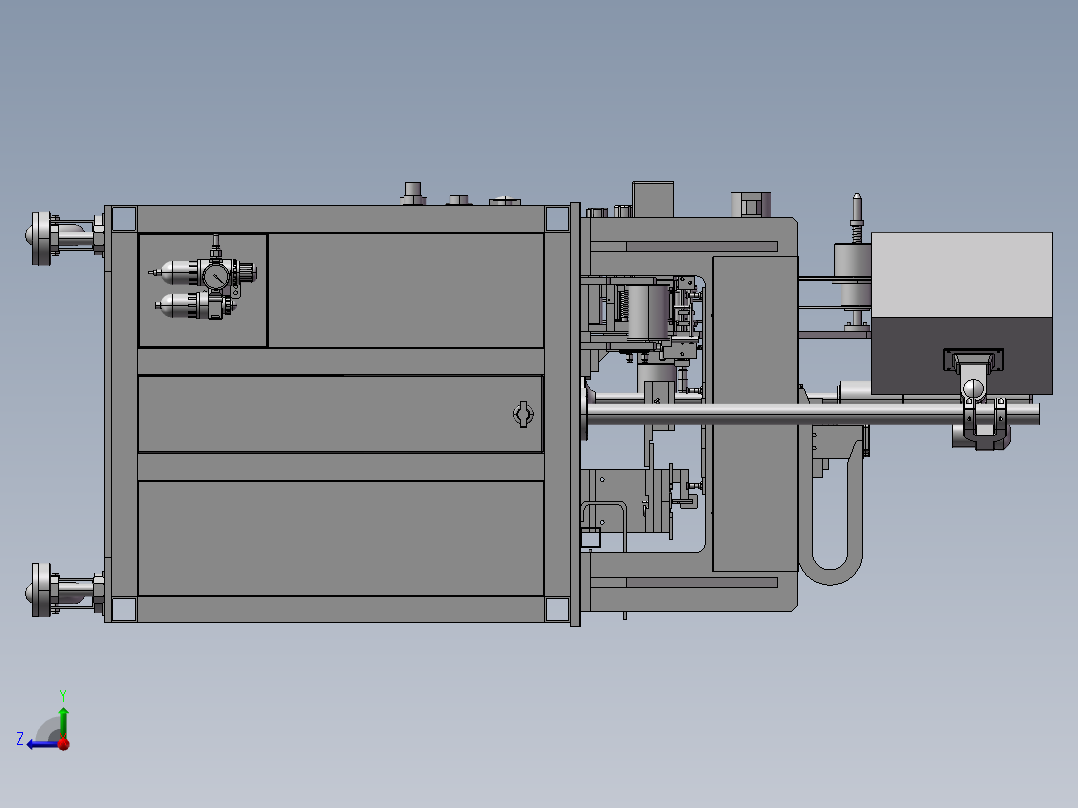 B13_手机屏蔽盖平面度检测编带包装设备右视图