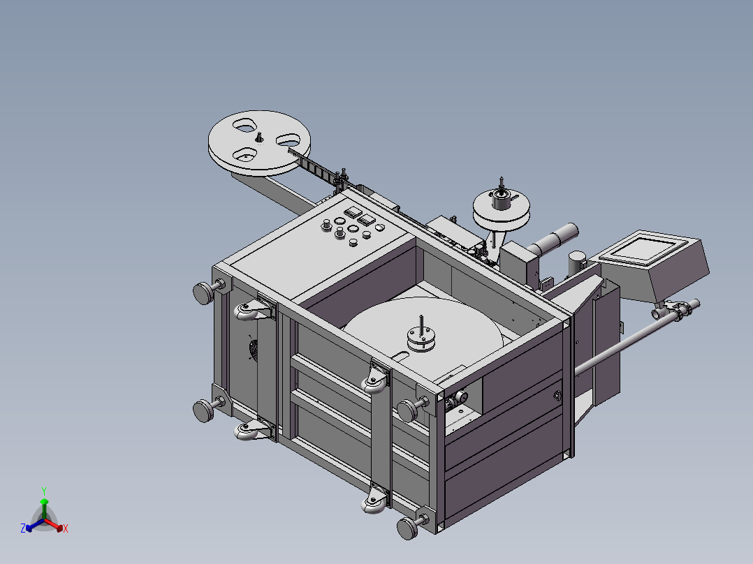 B13_手机屏蔽盖平面度检测编带包装设备正等轴测图