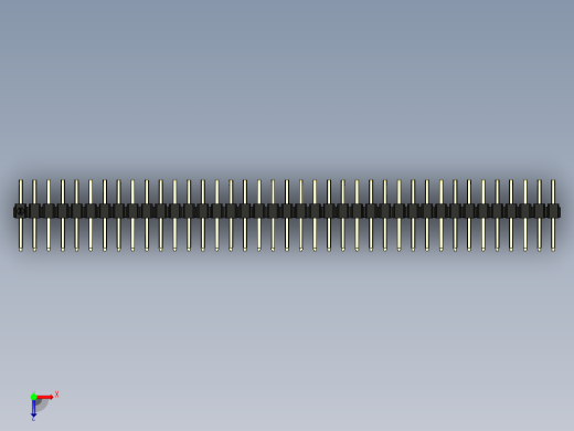 彩色公排针 100mil 2.54mm 系列-DS1022_black_2x39p_100mil_TypeD_rev1.0俯视缩略图