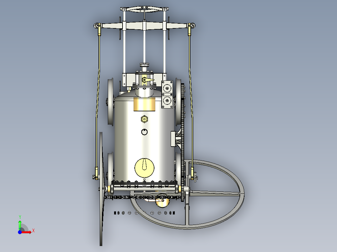 特里维西克第二蒸汽机前视图