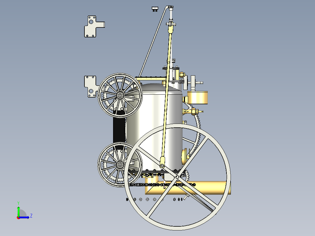 特里维西克第二蒸汽机左视图