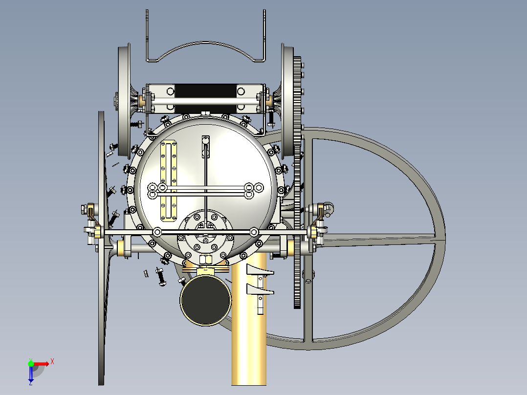 特里维西克第二蒸汽机俯视图